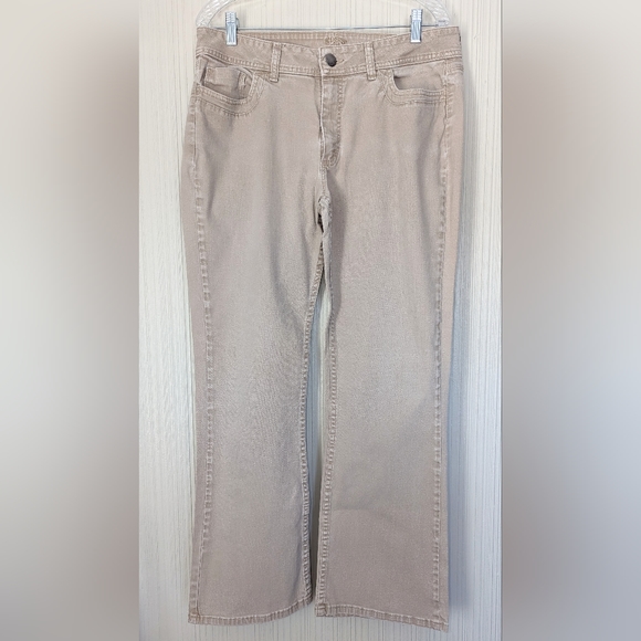 riders by lee mid rise bootcut khaki